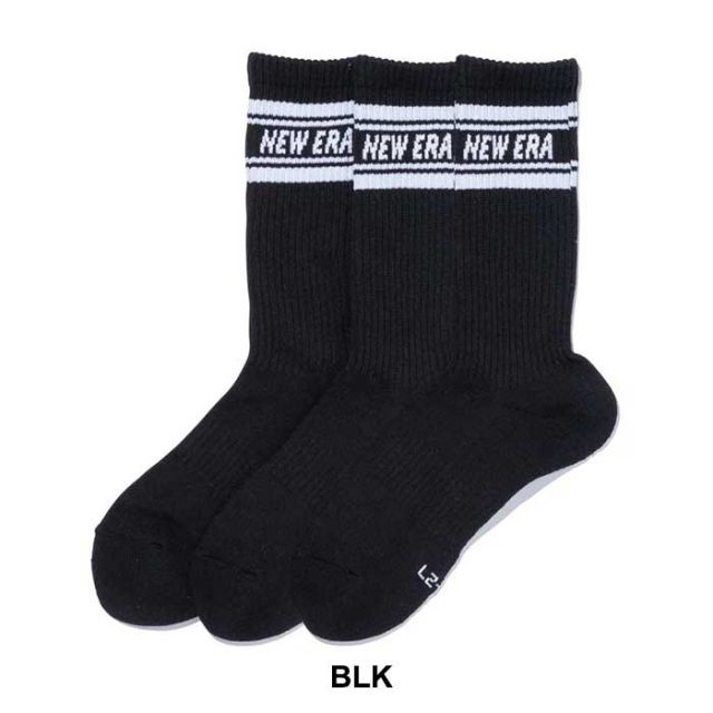 ニューエラ 3足ソックス  クルー 3ペア ライン NEW ERA 靴下  (STOCK) 13517761 / 13517762 メンズ SOCKS 新生活 社会人 メール便 (240229)