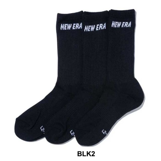 ニューエラ 3足ソックス  クルー 3ペア ライン NEW ERA 靴下  (STOCK) 13517761 / 13517762 メンズ SOCKS 新生活 社会人 メール便 (240229)
