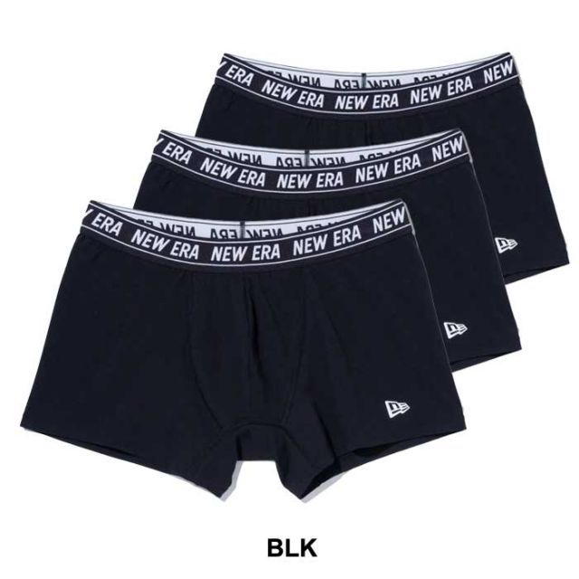 ニューエラ ボクサーパンツ NEW ERA (STOCK) BOXER PANTS (14518223 / 14518222 )  下着 パンツ セット ブラック グレー メンズ メール便