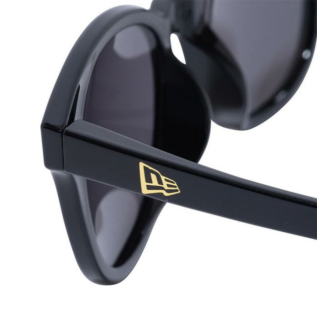 ニューエラ サングラス ボストン UVカット NEW ERA スクエアレンズ シャイニーブラックフレーム STOCK ストック メンズ 紫外線カット おしゃれ ブルーライトカット フラッグロゴ 軽量 フレーム  ストリート系 14518156 / 14518157