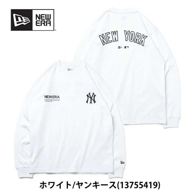 ニューエラ 長袖Tシャツ NEW ERA LSCT MLB L/S Cotton Tee 大谷翔平 コットン Tシャツ MLB Apparel (13755421) ヤンキース メッツ ドジャース パドレス ロンT [230828]