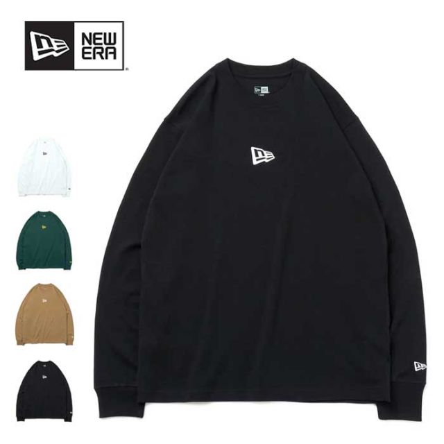 ニューエラ 長袖Tシャツ NEW ERA (13755428) 長袖 コットン Tシャツ Flag Logo Mini レギュラーフィット ロンT メンズ [230828]