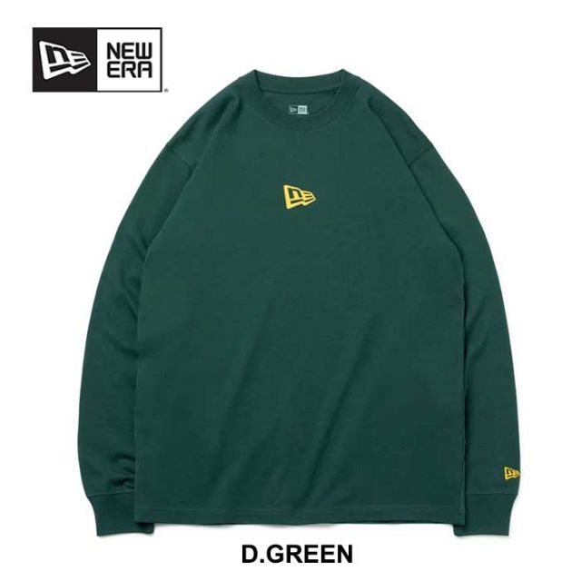 ニューエラ 長袖Tシャツ NEW ERA (13755428) 長袖 コットン Tシャツ Flag Logo Mini レギュラーフィット ロンT メンズ [230828]