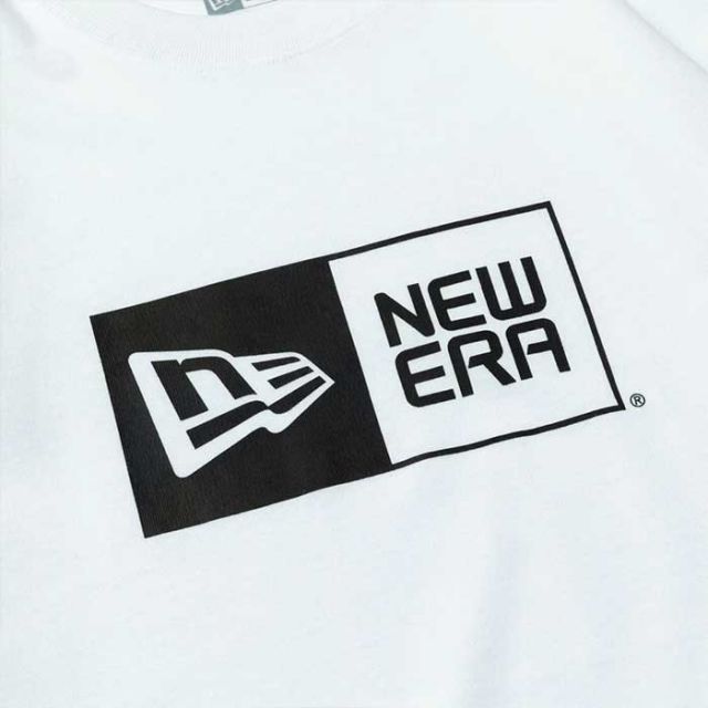 ニューエラ 長袖Tシャツ NEW ERA 長袖 コットン Tシャツ Box Logo ボックスロゴ レギュラーフィット (13755434)  ロンT (240328)