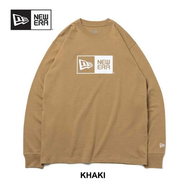 ニューエラ 長袖Tシャツ NEW ERA 長袖 コットン Tシャツ Box Logo ボックスロゴ レギュラーフィット (13755434)  ロンT (240328)