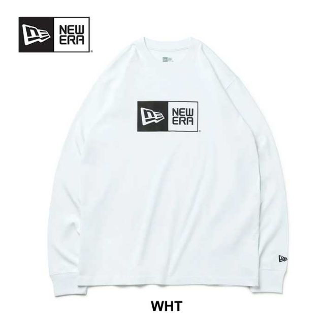 ニューエラ 長袖Tシャツ NEW ERA 長袖 コットン Tシャツ Box Logo ボックスロゴ レギュラーフィット (13755434)  ロンT (240328)