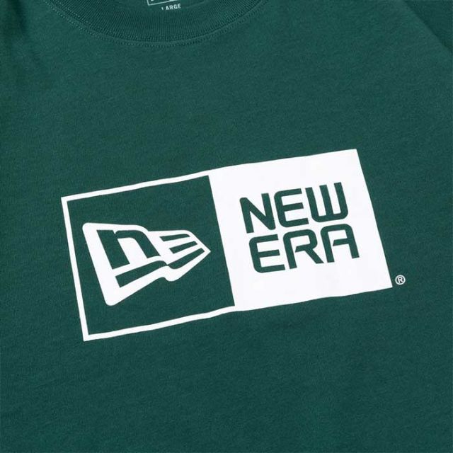 ニューエラ 長袖Tシャツ NEW ERA 長袖 コットン Tシャツ Box Logo ボックスロゴ レギュラーフィット (13755434)  ロンT (240328)
