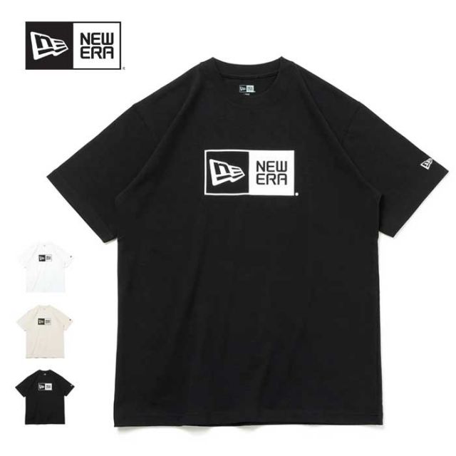 ニューエラ tシャツ NEW ERA SS 半袖 コットン tシャツ Box Logo tee 14121914  レギュラーフィット ユニセックス レディース メンズ メール便 (240305)