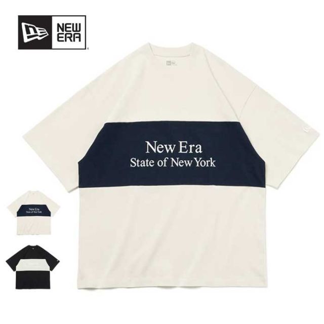 ニューエラ tシャツ NEW ERA SS 半袖 オーバーサイズド tシャツ Panel Tee 14121855 ユニセックス レディース メンズ ゆったり コットン (240305)
