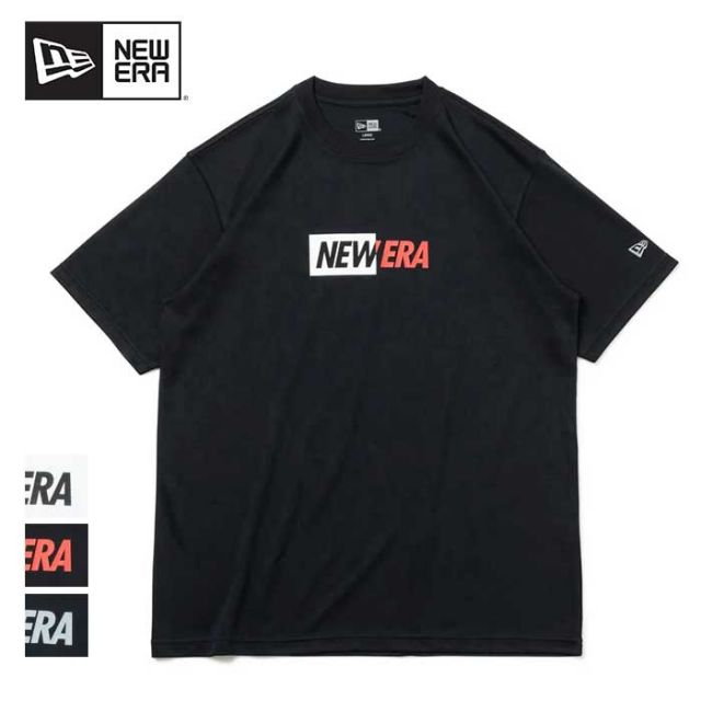 ニューエラ tシャツ 半袖 メンズ レディース ユニセックス NEW ERA PA SS TC TEE HALF LOGO テック Tシャツ パフォーマンスアパレル UVカット リフレクティブ クールエラ M / L / XL ブラック ホワイト ネイビー メール便 (240404)