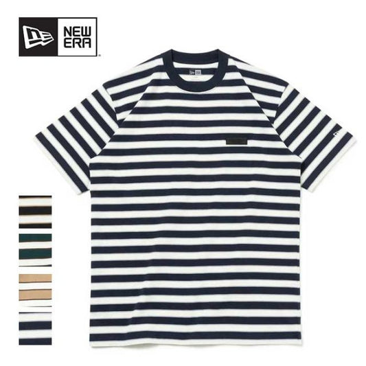 ニューエラ tシャツ 半袖 newera SS CT TEE BORDER コットン Tシャツ レギュラーフィット ボーダー Border M / L / XL メール便 (240502)