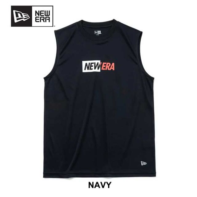 ニューエラ タンクトップ newera PA TC TK HALF LOGO テック タンクトップ Split Logo パフォーマンス 吸汗速乾 UVカット ブラック ネイビー ホワイト メール便 (240502)