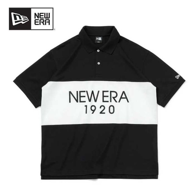 ニューエラ ポロシャツ 半袖 newera SS OS PL PANEL オーバーサイズド ポロシャツ (240530)
