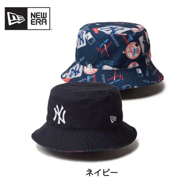 ニューエラ バケットハット newera BUCKET01 MLB REV バケット01 リバーシブル MLB  ロサンゼルス・ドジャース ニューヨーク・ヤンキース メール便 開幕戦 東京 (240829)