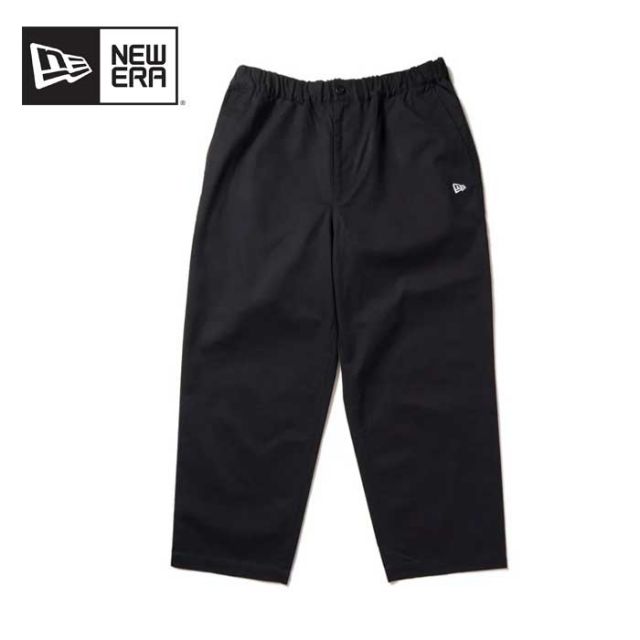 ニューエラ パンツ newera CHINO EASY PANTS コットン イージーパンツ ブラック ウェストゴム (240829)