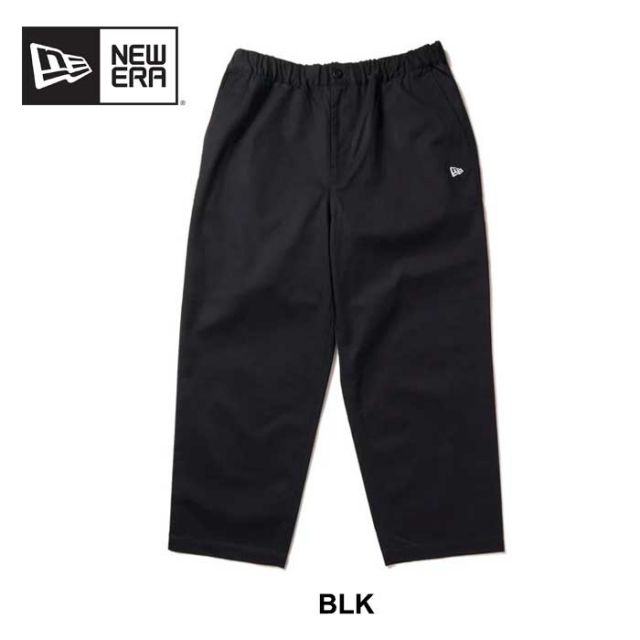ニューエラ パンツ newera CHINO EASY PANTS コットン イージーパンツ ブラック ウェストゴム (240829)
