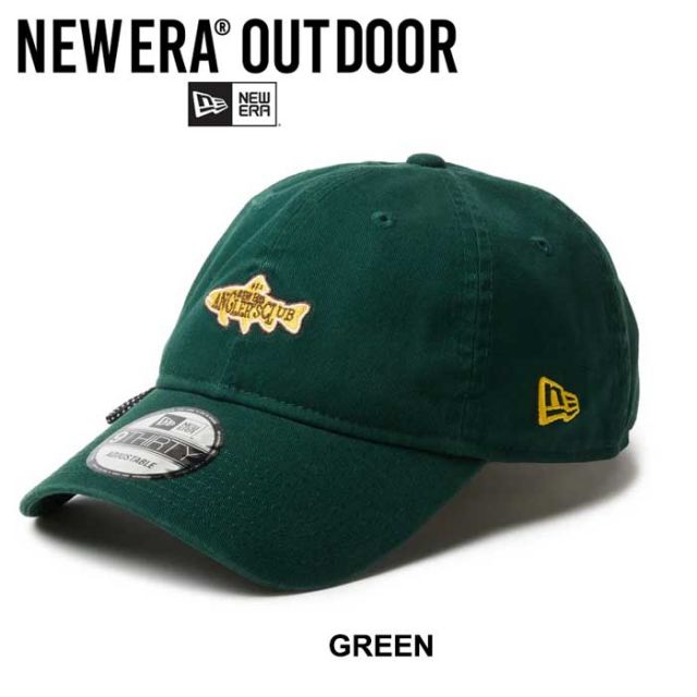 ニューエラ キャップ newera OD 930 ANG CLUB 9THIRTY Angler's Club トラウト 帽子 アウトドア フィッシング メンズ レディース ユニセックス グリーン ストーン ウォッシャブル フリーサイズ (240829)