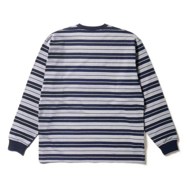 ニューエラ ロンt newera LS OS CT TEE MULTI BORDER 長袖 オーバーサイズド コットン Tシャツ  ボーダー しましま (241011)