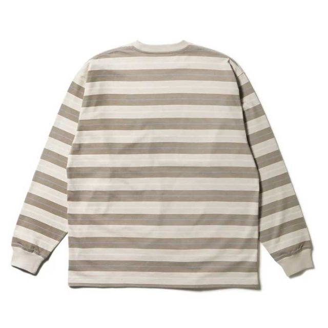 ニューエラ ロンt newera LS OS CT TEE MULTI BORDER 長袖 オーバーサイズド コットン Tシャツ  ボーダー しましま (241011)