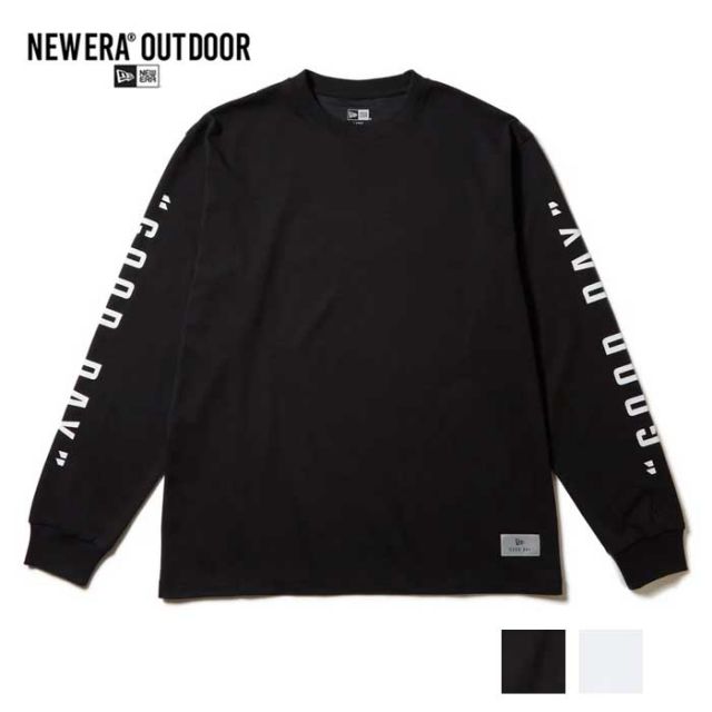 ニューエラ ロンt newera OD LS PT YOSHIDA BROS  長袖 オーバーサイズド パフォーマンス 吉田兄弟 コラボ Angler Collection GOOD DAY ニューエラアウトドア 釣り アウトドア ブラック ホワイト COOLERA M / L / XL (241011)