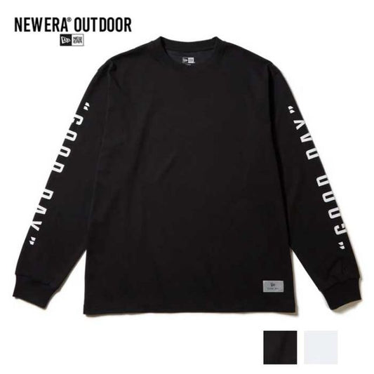 ニューエラ ロンt newera OD LS PT YOSHIDA BROS  長袖 オーバーサイズド パフォーマンス 吉田兄弟 コラボ Angler Collection GOOD DAY ニューエラアウトドア 釣り アウトドア ブラック ホワイト COOLERA M / L / XL (241011)