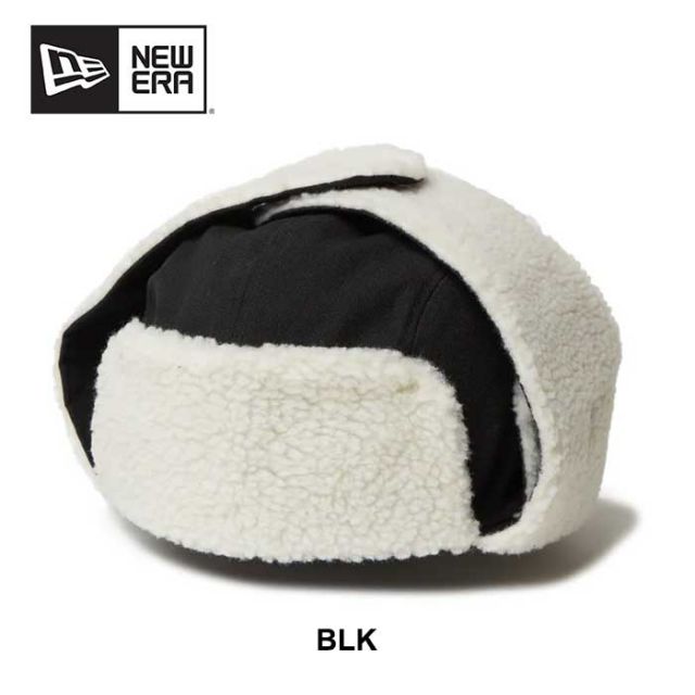 ニューエラ キャップ NEWERA トラッパー Duck Canvas ダックキャンバス TRAPPER DUCK ライトブロンズ ブラック メンズ レディース ユニセックス ファーハット フライトキャップ 冬用 アウトドア 人気 M / L (241030)