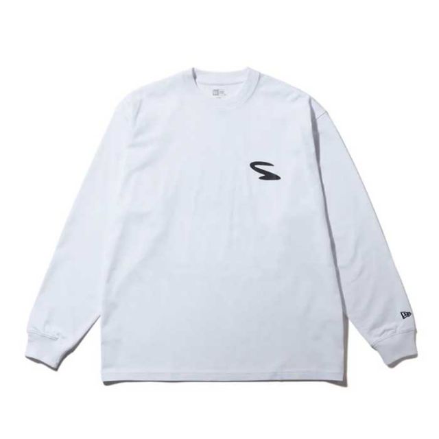 ニューエラ ロンt 長袖 オーバーサイズド コットン Tシャツ SHINKNOWNSUKE NEWERA LS OS CT TEE SNSK メンズ レディース ユニセックス ブラック ホワイト M / L / XL (241030) メール便