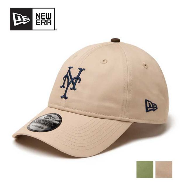 ニューエラ キャップ NEWERA 930 9THIRTY Powered by GORO NAKATSUGAWA min-nano ニューヨーク メッツ ベージュ キルティング エバーグリーン カーキバイザー メンズ レディース ユニセックス 中津川吾郎 コラボ (241030)