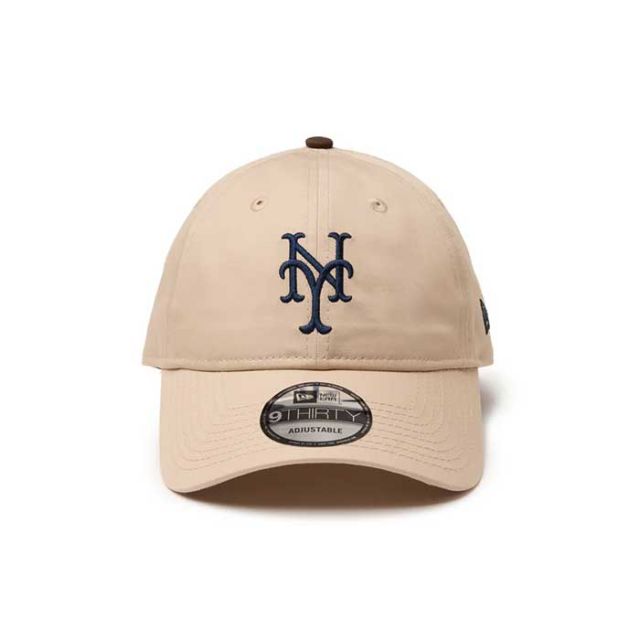ニューエラ キャップ NEWERA 930 9THIRTY Powered by GORO NAKATSUGAWA min-nano ニューヨーク メッツ ベージュ キルティング エバーグリーン カーキバイザー メンズ レディース ユニセックス 中津川吾郎 コラボ (241030)