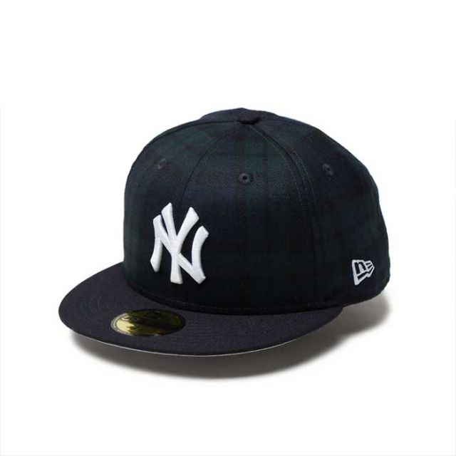 ニューエラ キャップ NEWERA 5950 59FIFTY Powered by GORO NAKATSUGAWA min-nano ニューヨーク ヤンキース ブラックウォッチ ネイビーバイザー メンズ レディース ユニセックス 中津川吾郎 コラボ MINNAN0 ミンナノ (241030)
