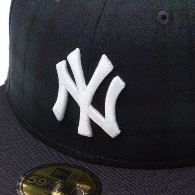 ニューエラ キャップ NEWERA 5950 59FIFTY Powered by GORO NAKATSUGAWA min-nano ニューヨーク ヤンキース ブラックウォッチ ネイビーバイザー メンズ レディース ユニセックス 中津川吾郎 コラボ MINNAN0 ミンナノ (241030)