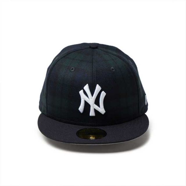 ニューエラ キャップ NEWERA 5950 59FIFTY Powered by GORO NAKATSUGAWA min-nano ニューヨーク ヤンキース ブラックウォッチ ネイビーバイザー メンズ レディース ユニセックス 中津川吾郎 コラボ MINNAN0 ミンナノ (241030)