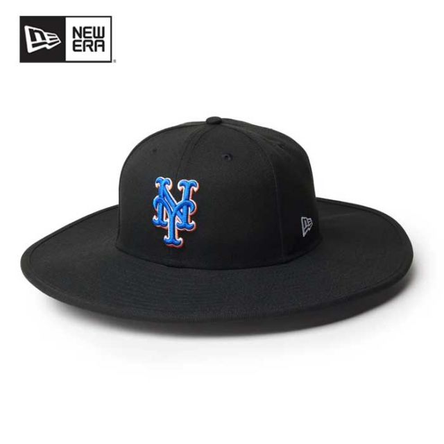 ニューエラ ハット フィッテド ロングブリムハット NEWERA FITTED LONG BRIM HAT  NEYMET ブラック メンズ レディース ユニセックス ニューヨーク メッツ poggy MLB  (241128)