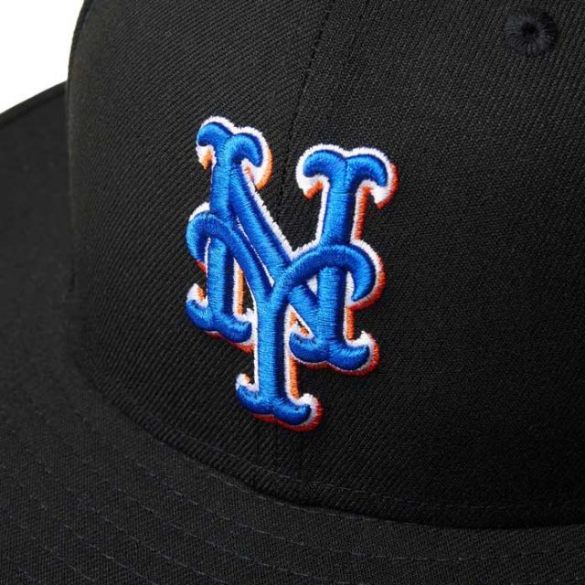 ニューエラ ハット フィッテド ロングブリムハット NEWERA FITTED LONG BRIM HAT  NEYMET ブラック メンズ レディース ユニセックス ニューヨーク メッツ poggy MLB  (241128)