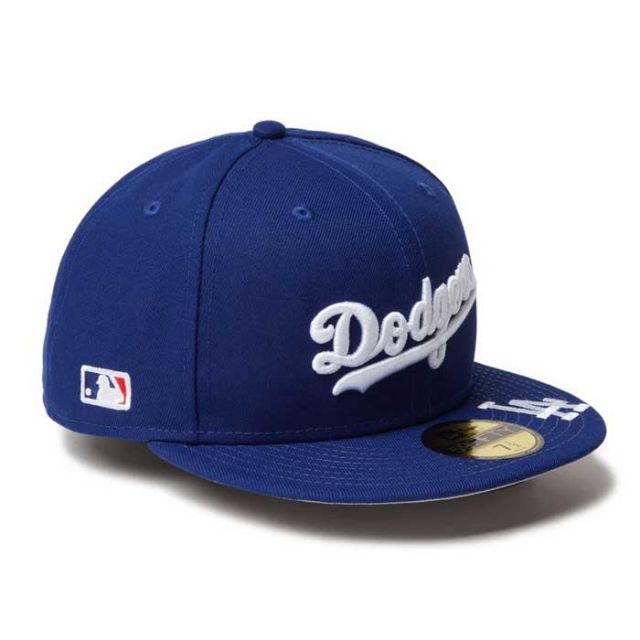 ニューエラ キャップ ユニセックス NEWERA 5950 MLB VISOR LOGO ドジャース LA 野球 ベースボールキャップ 開幕戦 東京 (241128)