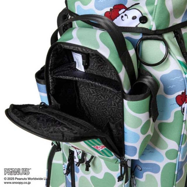 ニューエラ ゴルフ キャディーバッグ ピーナッツ NEWERA GF CADDIE PEANUTS スヌーピー ゴルフバッグ ゴルフグッズ キャディバッグ 9型 コラボ かっこいい(250130)