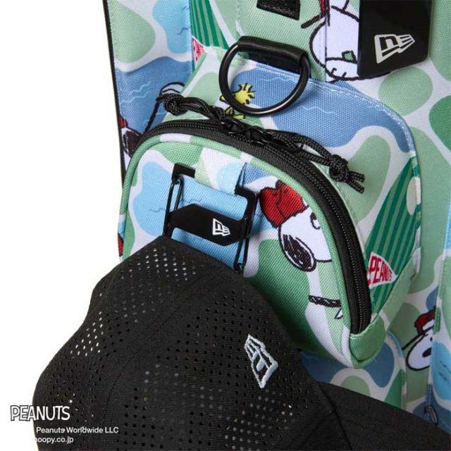 ニューエラ ゴルフ キャディーバッグ ピーナッツ NEWERA GF CADDIE PEANUTS スヌーピー ゴルフバッグ ゴルフグッズ キャディバッグ 9型 コラボ かっこいい(250130)