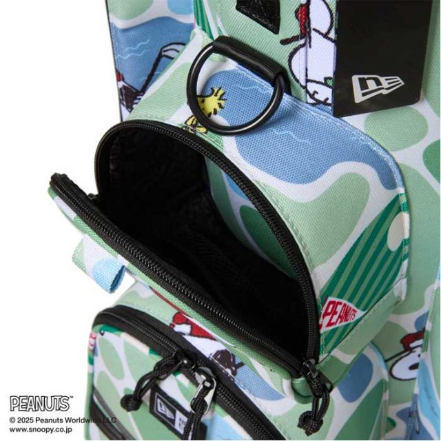ニューエラ ゴルフ キャディーバッグ ピーナッツ NEWERA GF CADDIE PEANUTS スヌーピー ゴルフバッグ ゴルフグッズ キャディバッグ 9型 コラボ かっこいい(250130)