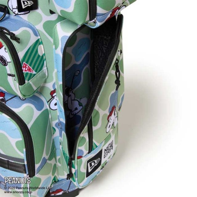 ニューエラ ゴルフ キャディーバッグ ピーナッツ NEWERA GF CADDIE PEANUTS スヌーピー ゴルフバッグ ゴルフグッズ キャディバッグ 9型 コラボ かっこいい(250130)