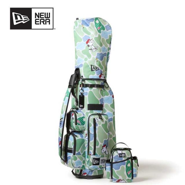 ニューエラ ゴルフ キャディーバッグ ピーナッツ NEWERA GF CADDIE PEANUTS スヌーピー ゴルフバッグ ゴルフグッズ キャディバッグ 9型 コラボ かっこいい(250130)