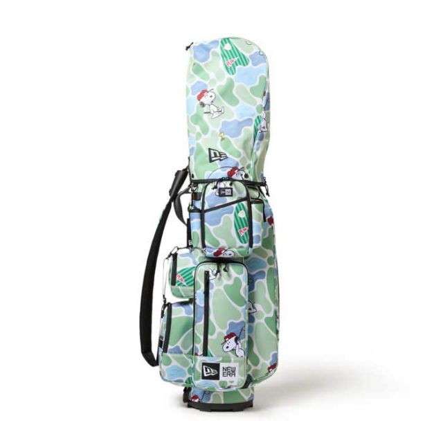 ニューエラ ゴルフ キャディーバッグ ピーナッツ NEWERA GF CADDIE PEANUTS スヌーピー ゴルフバッグ ゴルフグッズ キャディバッグ 9型 コラボ かっこいい(250130)