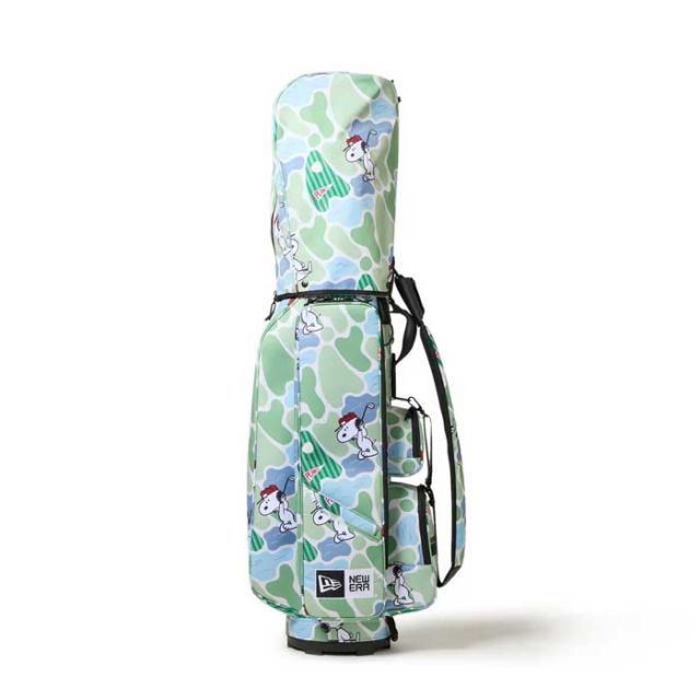 ニューエラ ゴルフ キャディーバッグ ピーナッツ NEWERA GF CADDIE PEANUTS スヌーピー ゴルフバッグ ゴルフグッズ キャディバッグ 9型 コラボ かっこいい(250130)