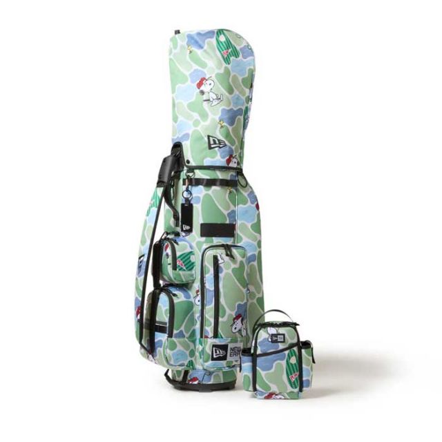 ニューエラ ゴルフ キャディーバッグ ピーナッツ NEWERA GF CADDIE PEANUTS スヌーピー ゴルフバッグ ゴルフグッズ キャディバッグ 9型 コラボ かっこいい(250130)