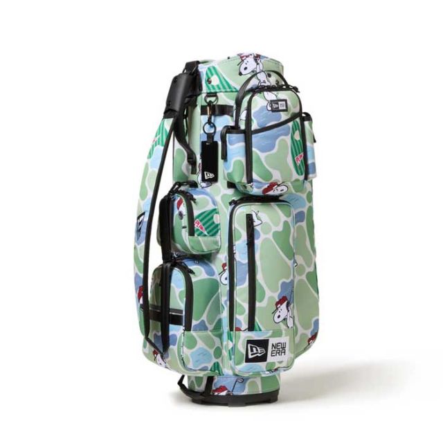 ニューエラ ゴルフ キャディーバッグ ピーナッツ NEWERA GF CADDIE PEANUTS スヌーピー ゴルフバッグ ゴルフグッズ キャディバッグ 9型 コラボ かっこいい(250130)