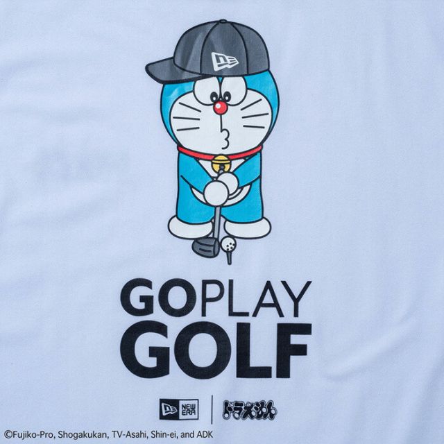 ニューエラ Tシャツ NEWERA GF SS MID NECK TEE DORAEMON 半袖 鹿の子 ミッドネック Tシャツ ドラえもん ゴルフ  メール便 (2502)