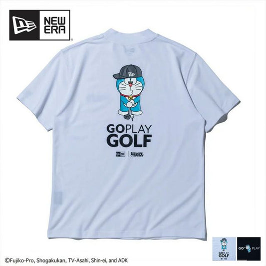 ニューエラ Tシャツ NEWERA GF SS MID NECK TEE DORAEMON 半袖 鹿の子 ミッドネック Tシャツ ドラえもん ゴルフ  メール便 (2502)