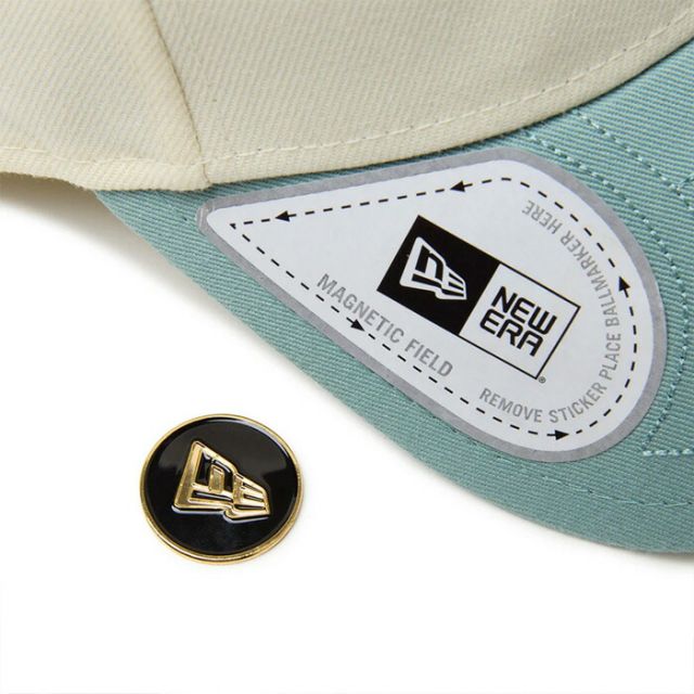 ニューエラ クロームホワイト ビーチキスブルーバイザー NEWERA GF 940VS OP NENY 2TONE NEWERA ゴルフキャップ マグネット付き ボールマーカー対応 9FORTY ユニセックス 帽子 ベルクロストラップ 抗菌 ブラック ニューエラゴルフ (2503)