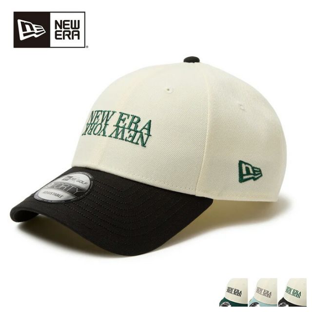 ニューエラ クロームホワイト ビーチキスブルーバイザー NEWERA GF 940VS OP NENY 2TONE NEWERA ゴルフキャップ マグネット付き ボールマーカー対応 9FORTY ユニセックス 帽子 ベルクロストラップ 抗菌 ブラック ニューエラゴルフ (2503)