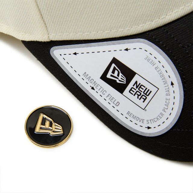 ニューエラ クロームホワイト ビーチキスブルーバイザー NEWERA GF 940VS OP NENY 2TONE NEWERA ゴルフキャップ マグネット付き ボールマーカー対応 9FORTY ユニセックス 帽子 ベルクロストラップ 抗菌 ブラック ニューエラゴルフ (2503)