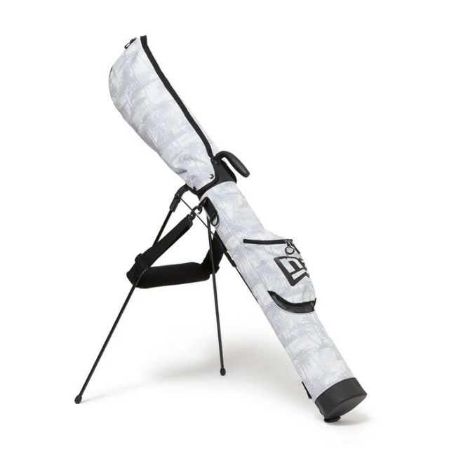ニューエラ ゴルフ】 セルフスタンドケース ワードマークロゴ パームツリーカモホワイト × ブラック NEWERA GF SELF STAND CASE WML PTセルフスタンドケース ゴルフクラブ 47インチ対応 軽量 メッシュポケット ユニセックス (2503)